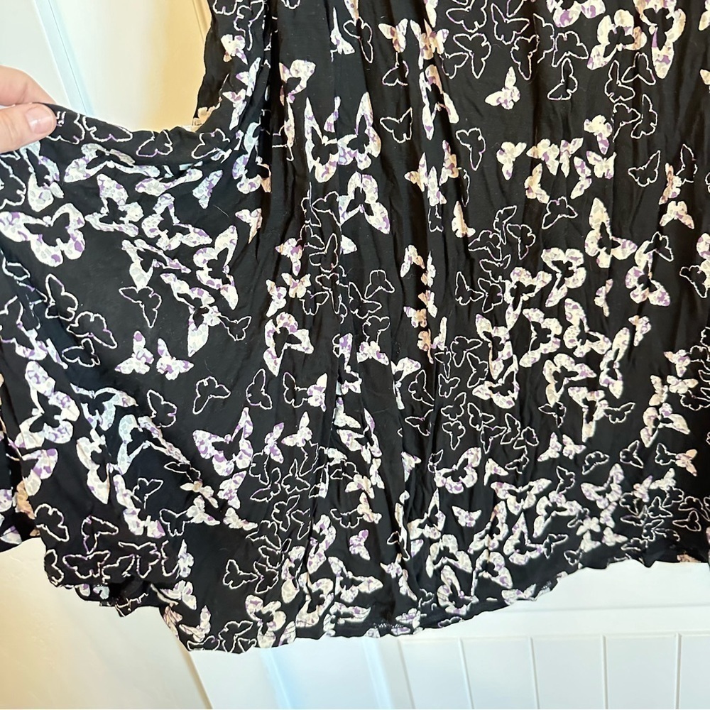 Strappy floral mini dress sleeveless swing flowy flattering women’s XL - Picture 4 of 7
